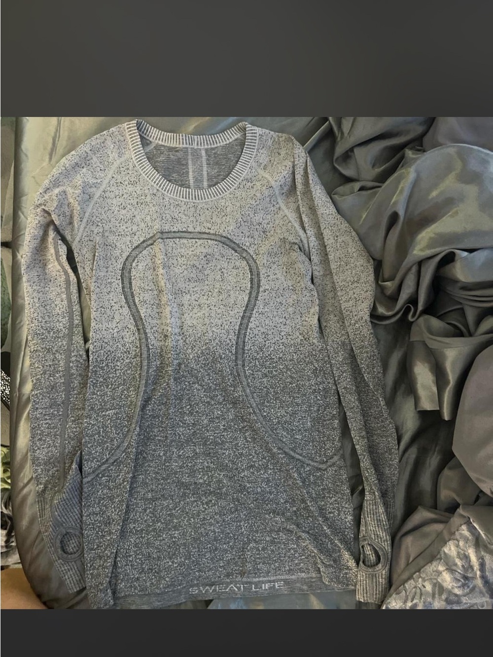 lululemon athletica Grey Ombre Long Sleeve Performance Tee